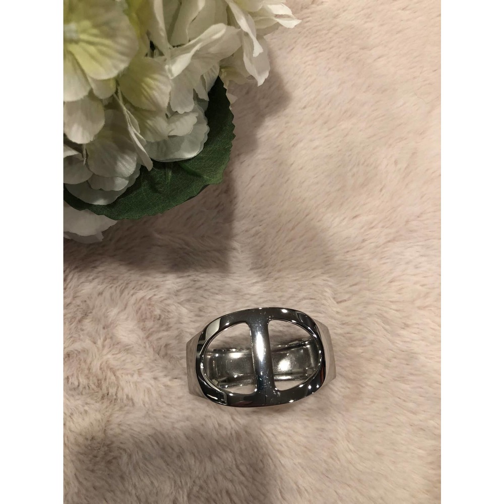 White House Black Market  Silver Tone Cuff Bracelet